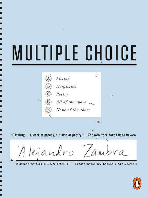 Title details for Multiple Choice by Alejandro Zambra - Wait list